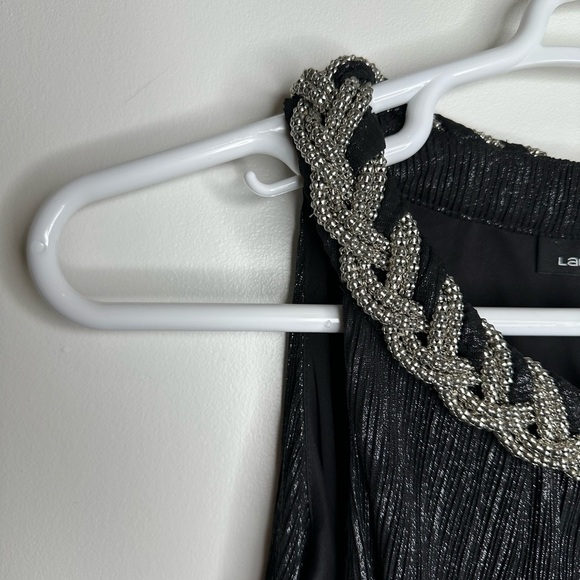 Laura petites black & silver mini dress - Picture 3 of 8